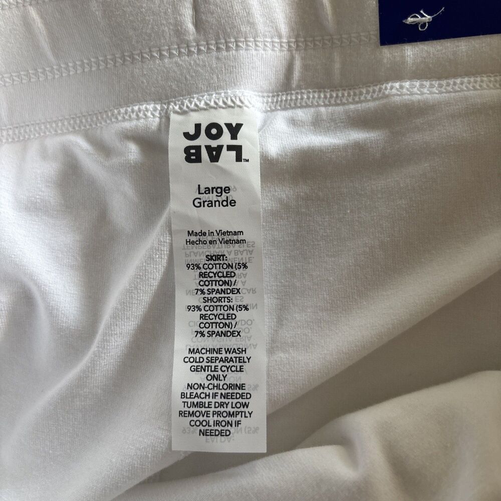 Women's Washed Jersey Slit Skort - JoyLab White L - Picture 6 of 8